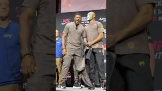  KAMARU USMAN BRINGS OUT FRANCIS NGANNOU FOR UFC ATLANTA FACE OFF WITH JOAQUIN BUCKLEY