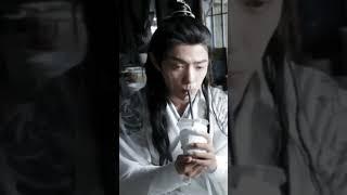 Xiao Zhan the cutest when drinking