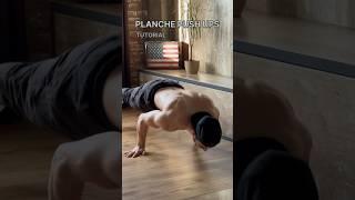 PLANCHE PUSH UPS Tutorial #calisthenics