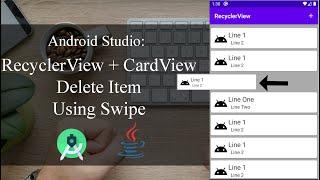 RecyclerView + CardView - Part 5 - Delete Item using swipe - Android Studio Tutorial