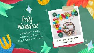 HOW TO - EASY Christmas Balloon Garland Tutorial with Ribbon String