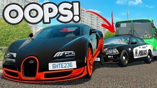 I CRASHED My Bugatti After Taking The Driving Test in City Car Driving Mods!
