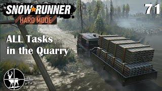 (EP71) ALL Tasks on Quarry ️ SnowRunner Hard Mode ️ Season  0