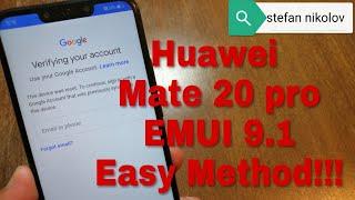 BOOM! EMUI 9.1! Huawei Mate 20 pro /LYA-L09/. Remove Google account bypass frp.