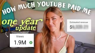MONETIZED! How much I made in 1 YEAR on YouTube (it TRIPLED my subscriber count!)