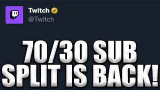 Twitch 70/30 Sub Split Is Back... But Not Really