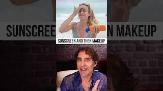 HOW TO LAYER MAKEUP AND SUNSCREEN!! #shorts