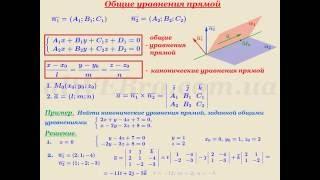 Видеоурок "Общие уравнения прямой"