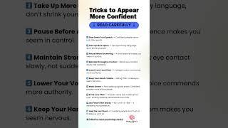 10 Tricks to Appear More Confident Instantly | Brain & Buzz