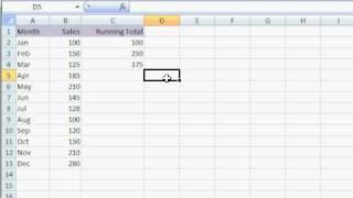 Microsoft Excel 2007 Tutorial - Running Totals - Relative v. Absolute References