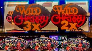 Old School Triple Double Wild Cherry Casino Classic 3 Reel Slot