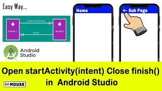 How to add Android Back Button in Android Studio | Mouse Studio.