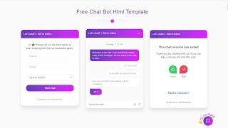 Chat Bot html template Free