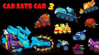 Car Eats Car 3 ЛЕДОКОЛ и ВСЕ БОССЫ: Магмазавр, Айсберг, Снегоуборщик, Жестянка, Субмарина, Черепаха