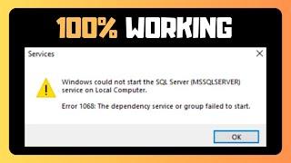 EASY FIX For Error 1068 The Dependency Service Or Group Failed To Start In Windows 11