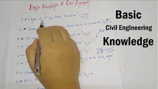 Basic Civil Engineering Knowledge - Basic Knowledge for Civil Engineers