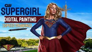 CW Supergirl Melissa Benoist Drawing | Speed Digital Painting