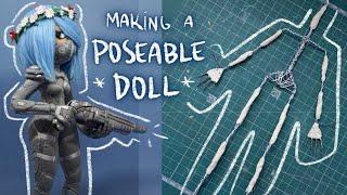 Making a dolll with a FULL WIRE SKELETON | Handmade poseable doll | Quake Champions Custom Doll