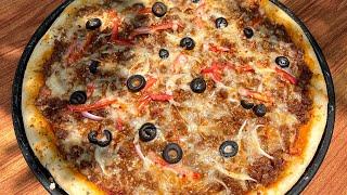  Desi Style Beef Keema Pizza | Homemade Pizza Recipe | Nimrafoods |