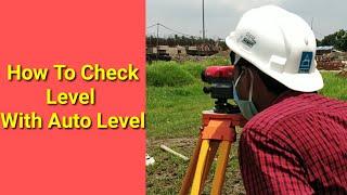 How To Check Level With Auto Level- Surveying and levelling | Tie Beam Level Checking At Site Hindi