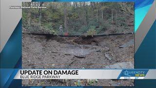 Crews work to assess damage, clear debris along Blue Ridge Parkway