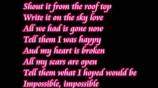 Impossible Shontelle lyrics.