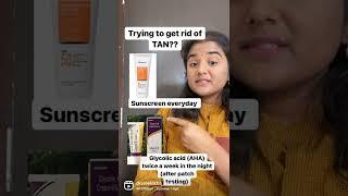 Get rid of tan/stop tanning /dark spots/hyperpigmentation #sunscreen #glycolicacid #antitan #tanning