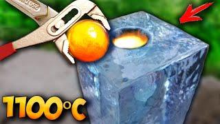 GIANT 1000 Degree BALL vs CLEAR ICE BLOCK