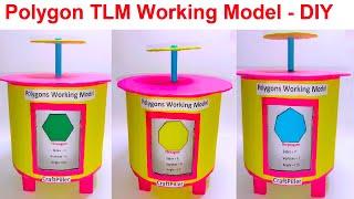 polygon working model (3D) (maths TLM model ) science project | craftpiller @howtofunda