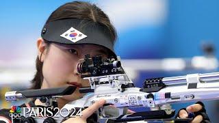 South Korea, China separated by ONE TENTH in women's air rifle final | Paris Olympics | NBC Sports