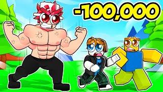 Spending $100,000 to become STRONGEST in Roblox!