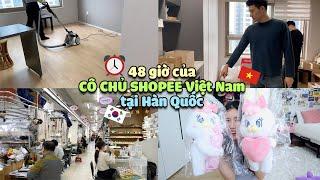 ⏰24 giờ của CÔ CHỦ SHOPEE Việt Nam tại Hàn QuốcㅣMình đã kiếm được văn phòng! Anh trai đến chơi