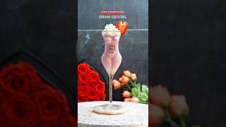 Strawberry Cream Cocktail ️#cocktail #valentinesdaycocktail