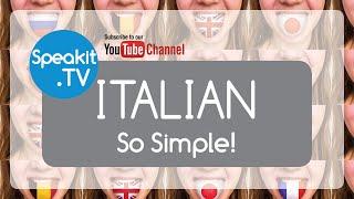 ITALIAN - So simple! | Preface and Introduction | Speakit.tv (51005-00)