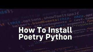 How to install poetry while using path. Best..Way.