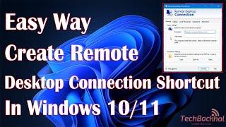 Create Remote Desktop Connection shortcut in Windows 11 - How To