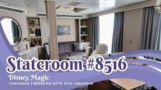 Stateroom 8516 Walkthrough | Disney Magic | Concierge 2-Bedroom Suite with Verandah