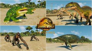 ALL 50 NEW DINOSAUR SPECIES, REPTILES and PREHISTORIC ANIMALS  INTRO in SAN MARIE BAY | JWE2 MODS