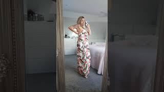 Floral tie back maxi dress