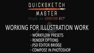 Zbrush Tutorial - Quicksketch Master plugin - Working with illustration