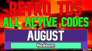 All New August 2022 Codes for ️Retro TDS ROBLOX WORKING Retro TDS Codes