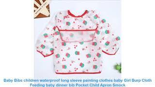 Baby Bibs children waterproof long sleeve painting clothes baby Girl Burp Cloth Feeding baby dinner