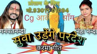 सुवा उड़ेंगे परदेश।। गनपतनन्दा, नेहा नन्दा।।Cg Orkesta live recording song ll