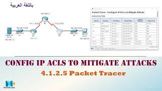 4.1.2.5 Packet Tracer - Configure IP ACLs to Mitigate Attacks  (عربي)