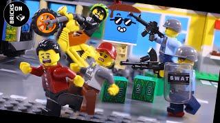 FULL Lego Crazy ATM Ice Scream Motor Bike Robbery Bank Heist Drone Theft Police Chase Catch Crooks