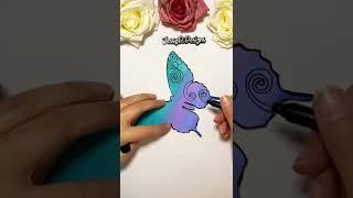 Zentangle butterfly pattern | JessyD Designs | Posca pen art