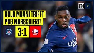 Mit Kolo Muani-Bude! PSG dreht frühen Rückstand: PSG - Lille 3:1 | Ligue 1 | DAZN Highlights