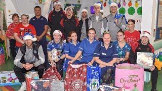 Latics & Warriors Spread Christmas Joy at the Royal Albert Edward Infirmary