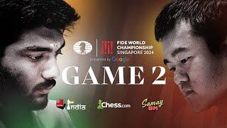 CAN GUKESH STRIKE BACK? | FIDE WORLD CHAMPIONSHIP GAME 2