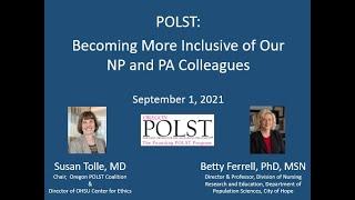 Oregon POLST: Becoming More Inclusive of our NP and PA Colleagues - Webinar from 9.1.2021